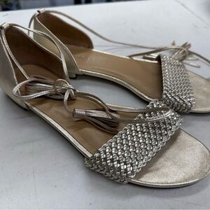 Talbots Tassel Ankle Strap Sandals